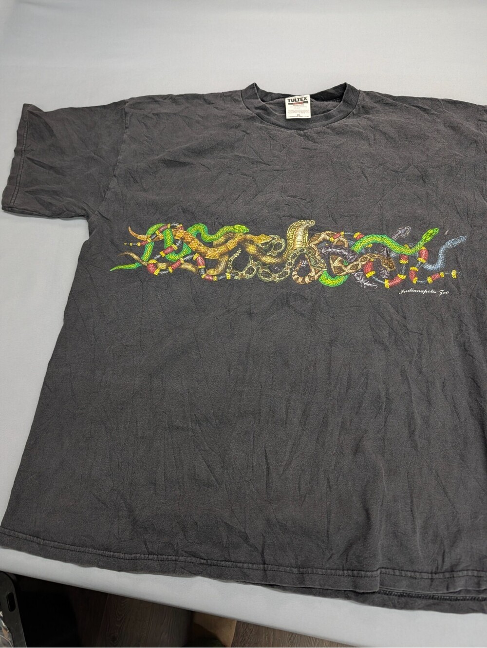 Indianapolis Zoo Snakes T-Shirt Tultex Black Graphic 2XL
